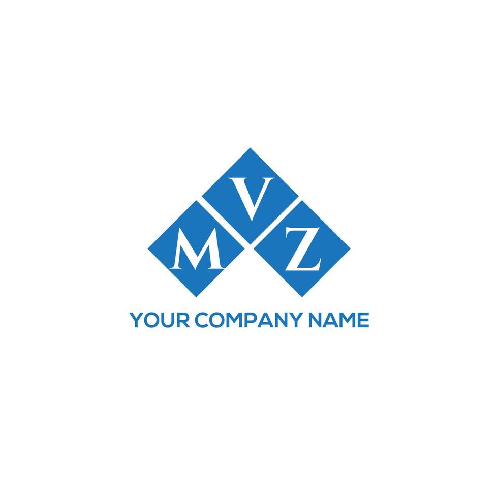 conceito de logotipo de letra de iniciais criativas mvz. mvz carta design.mvz carta logotipo design em fundo branco. conceito de logotipo de letra de iniciais criativas mvz. design de letra mvz. vetor