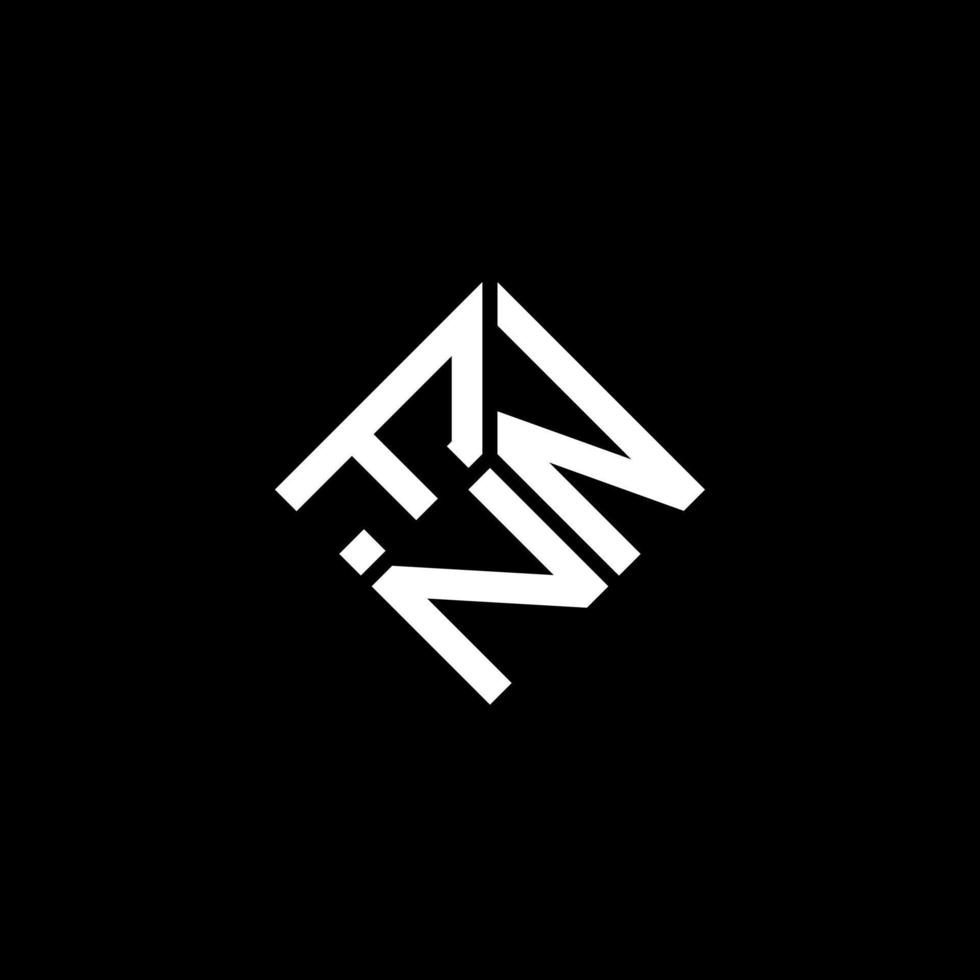 design de logotipo de carta fnn em fundo preto. conceito de logotipo de carta de iniciais criativas fnn. design de carta fnn. vetor