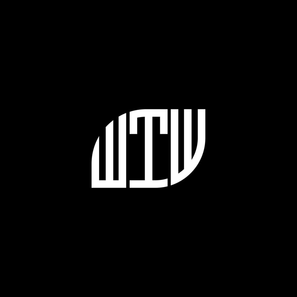 design de logotipo de carta wtw em fundo preto. wtw conceito de logotipo de letra de iniciais criativas. wtw design de letras. vetor