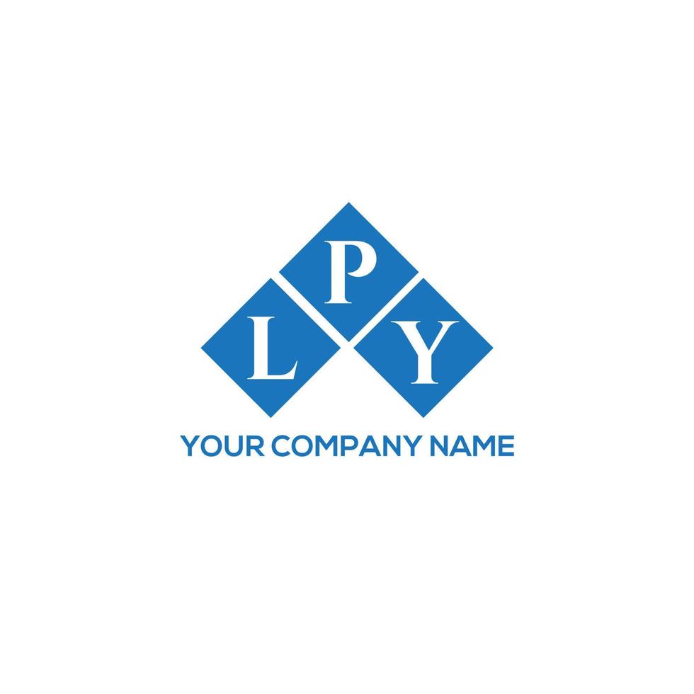 design de logotipo de carta lpy em fundo branco. conceito de logotipo de letra de iniciais criativas lpy. design de letra lpy. vetor