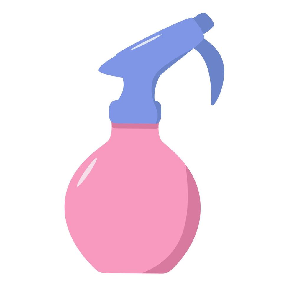 pulverizador para pulverizar estilo doodle de desenho animado de água. ícone de vetor web spray para uso doméstico, cabeleireiro e jardinagem. a ilustração é isolada em branco.