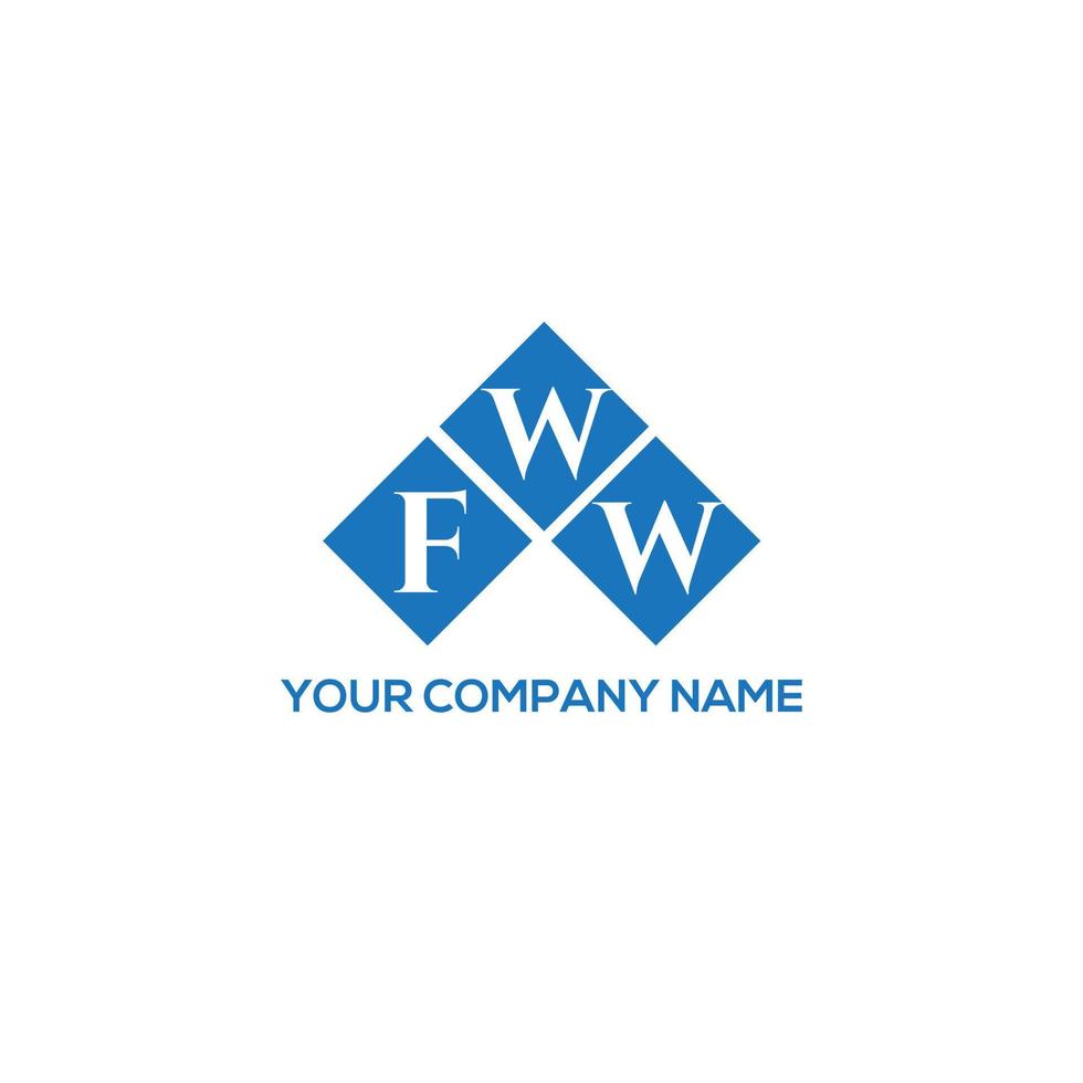 design de logotipo de carta fww em fundo branco. conceito de logotipo de letra de iniciais criativas fww. design de letra fww. vetor