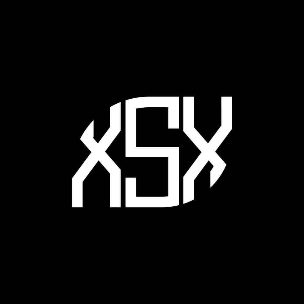 xsx carta design.xsx carta logotipo design em fundo preto. conceito de logotipo de letra de iniciais criativas xsx. xsx carta design.xsx carta logotipo design em fundo preto. x vetor