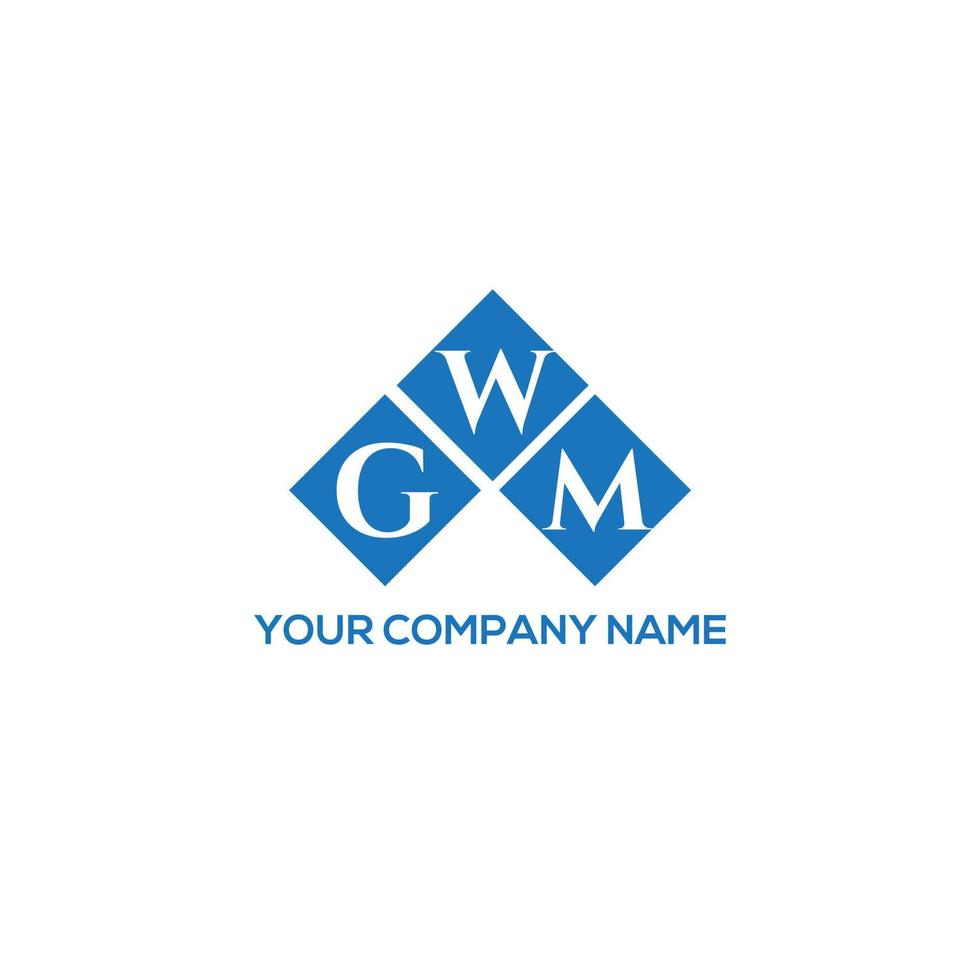 design de logotipo de carta gwm em fundo branco. conceito de logotipo de carta de iniciais criativas gwm. design de letra gwm. vetor