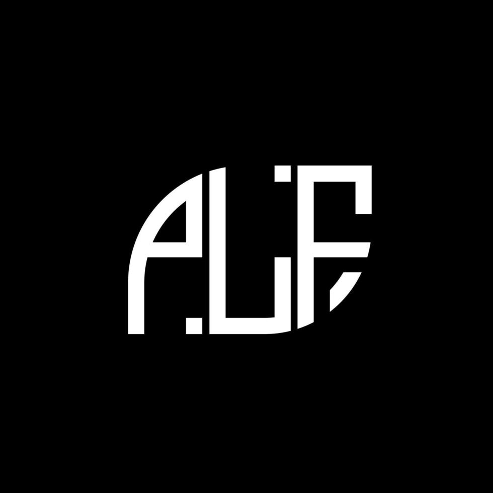 plf carta logotipo design em preto background.plf iniciais criativas carta logo concept.plf design de carta de vetor. vetor