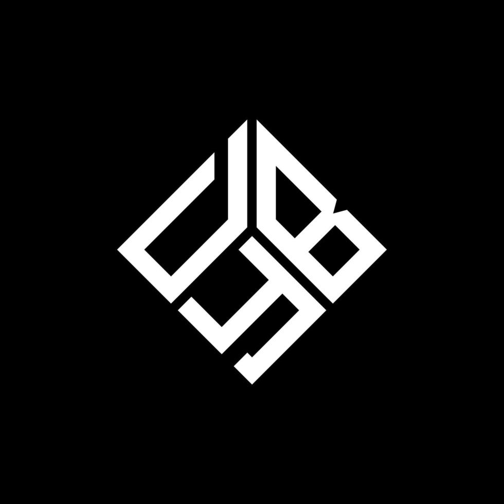 design de logotipo de carta dyb em fundo preto. conceito de logotipo de letra de iniciais criativas dyb. design de letra dyb. vetor