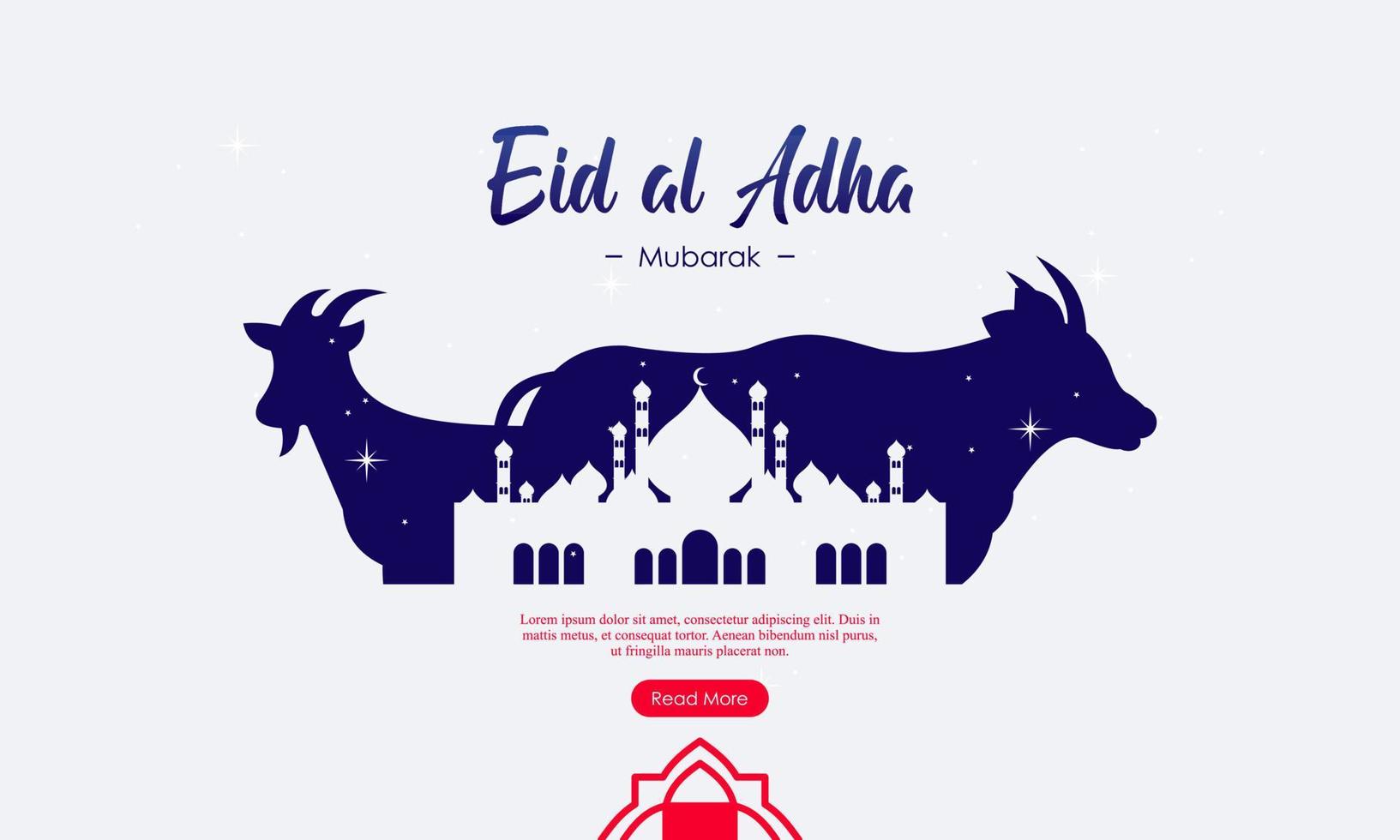 modelo de banner de mídia social do festival islâmico eid al adha mubarak vetor