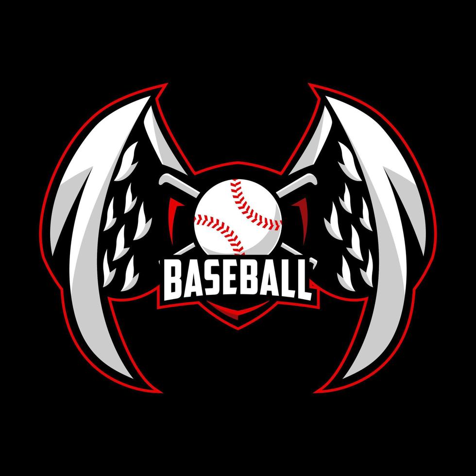 design de logotipo de esportes de time de beisebol vetor