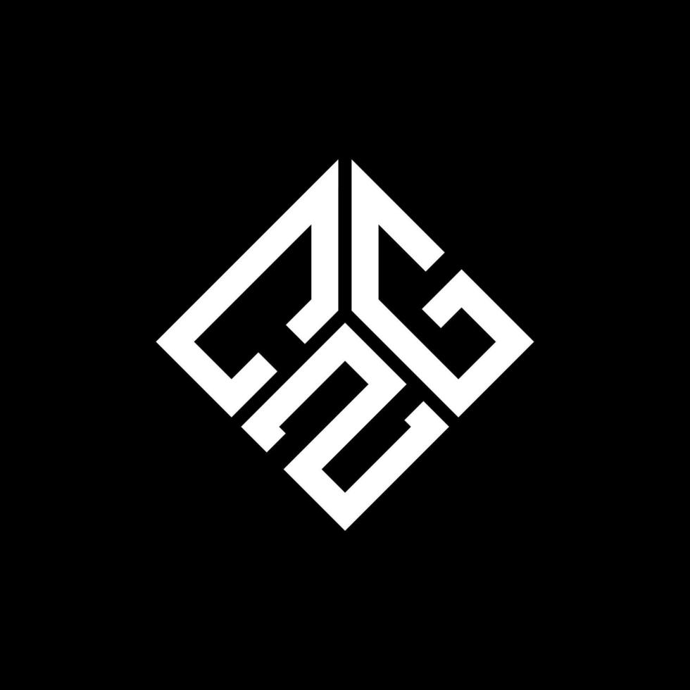 design de logotipo de letra czg em fundo preto. conceito de logotipo de letra de iniciais criativas czg. design de letra czg. vetor