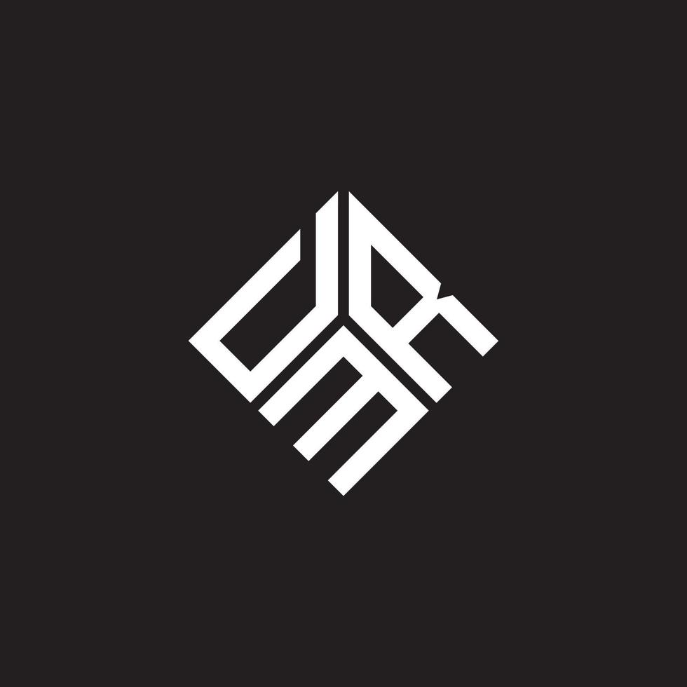 design de logotipo de carta dmr em fundo preto. conceito de logotipo de letra de iniciais criativas dmr. design de letra dmr. vetor