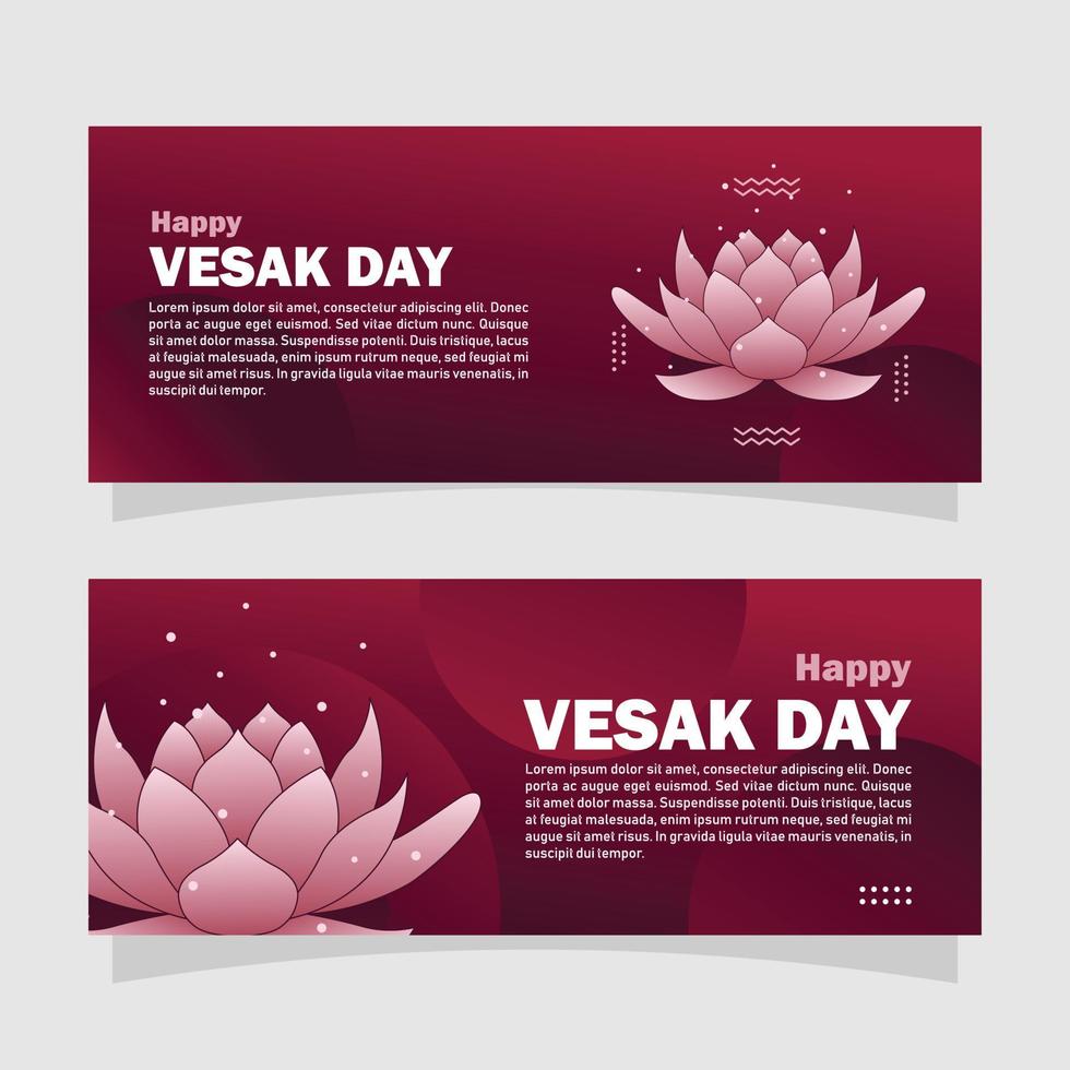 modelo de banner vesak vetor