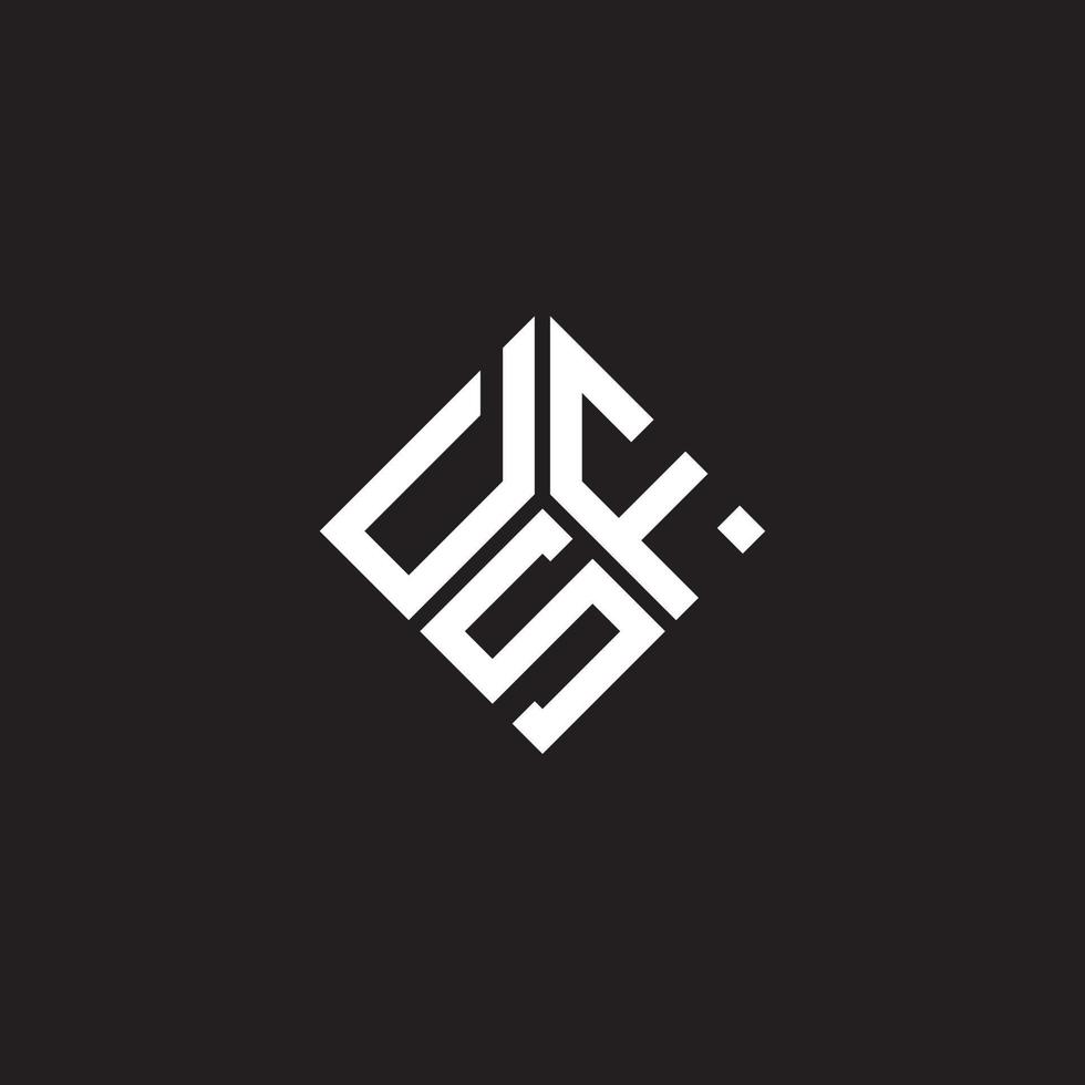 design de logotipo de carta dsf em fundo preto. conceito de logotipo de letra de iniciais criativas dsf. design de letra dsf. vetor