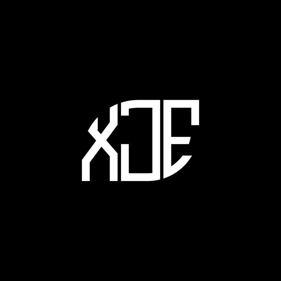 design de logotipo de carta xje em fundo preto. xje conceito de logotipo de letra de iniciais criativas. design de letra xje. vetor