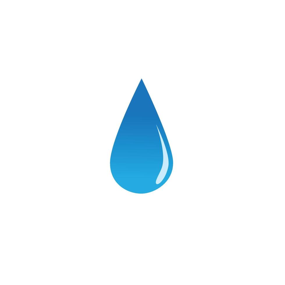 ícone de gota de água azul sem fundo vetor