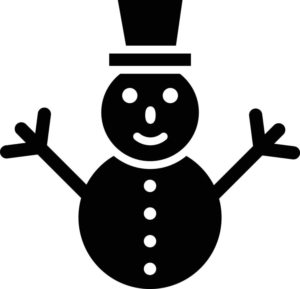 ilustração de design de ícone de vetor de boneco de neve