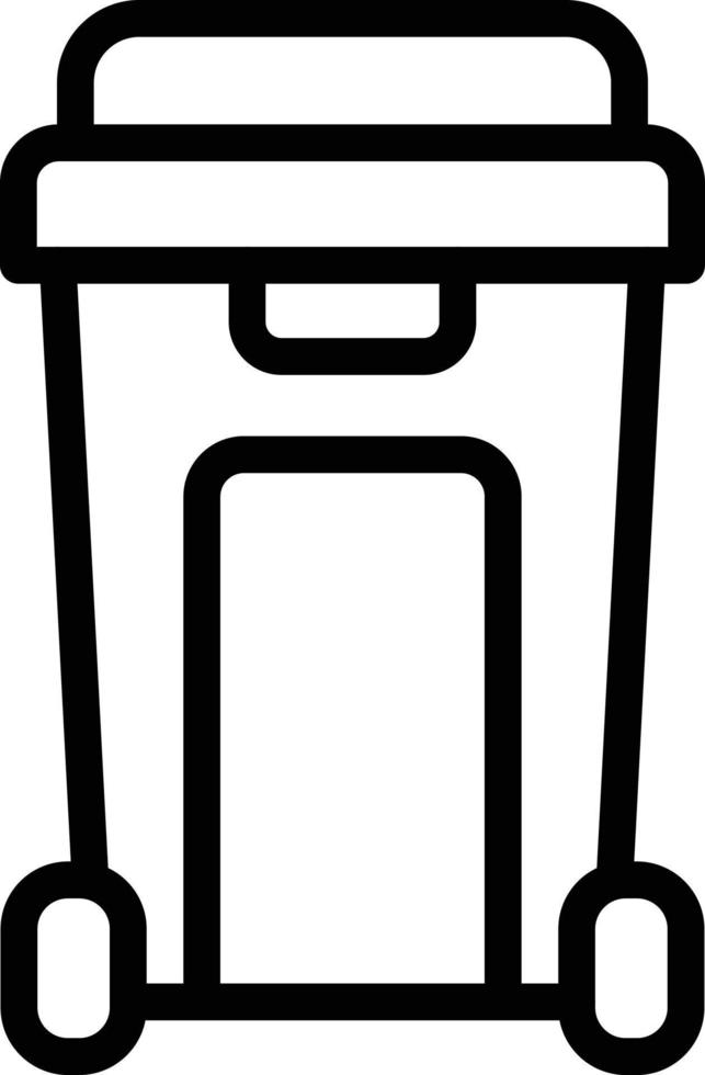 ilustração de design de ícone de vetor de lixeira