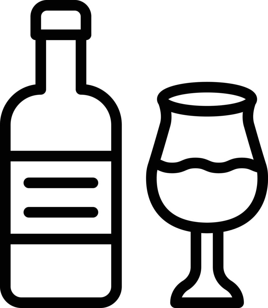 ilustração de design de ícone de vetor de garrafa de vinho