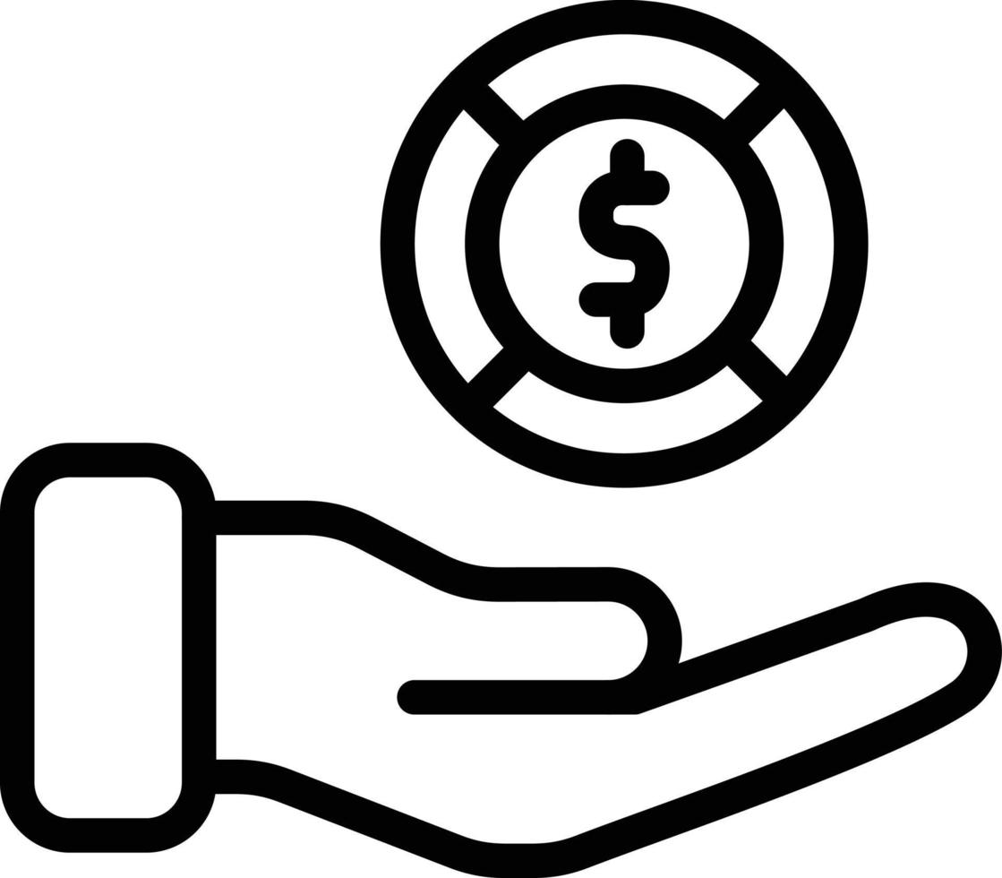 ilustração de design de ícone de vetor de pagamento de dinheiro