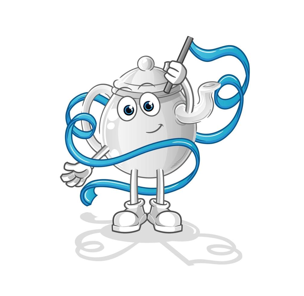 personagem de desenho animado de bule. ilustração vetorial de mascote dos desenhos animados vetor