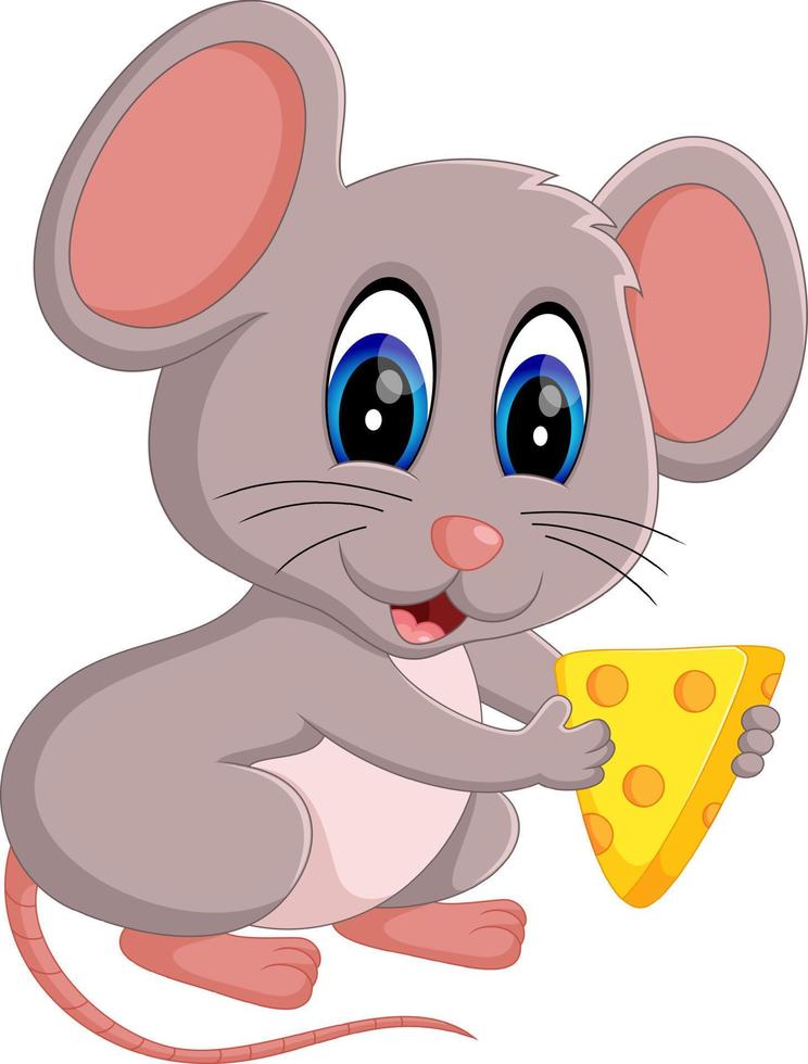 ilustração de desenho de rato fofo vetor