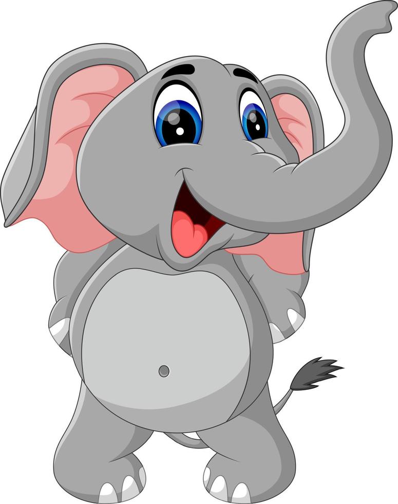 ilustração de desenho animado de elefante fofo vetor
