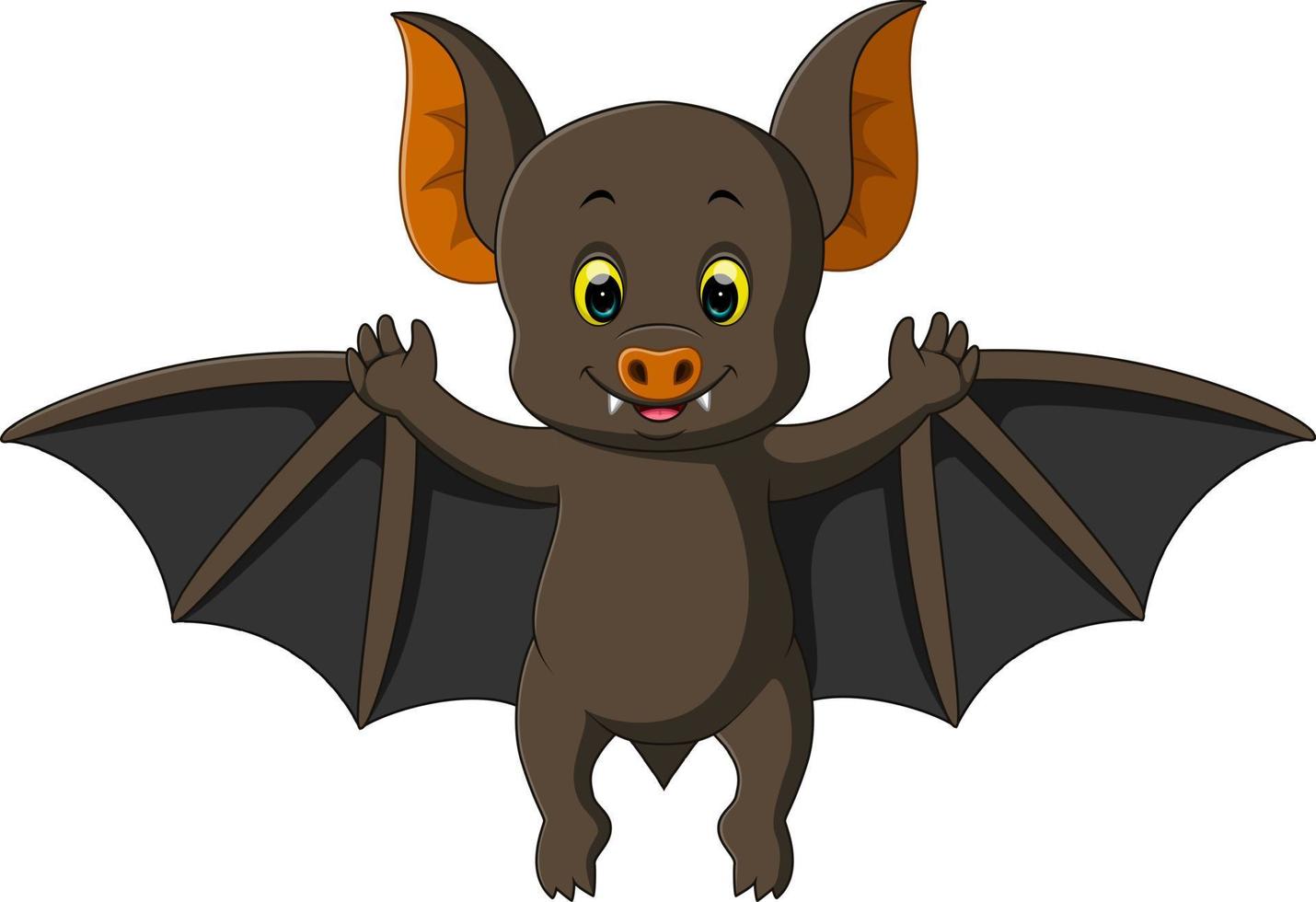 desenho de morcego fofo vetor