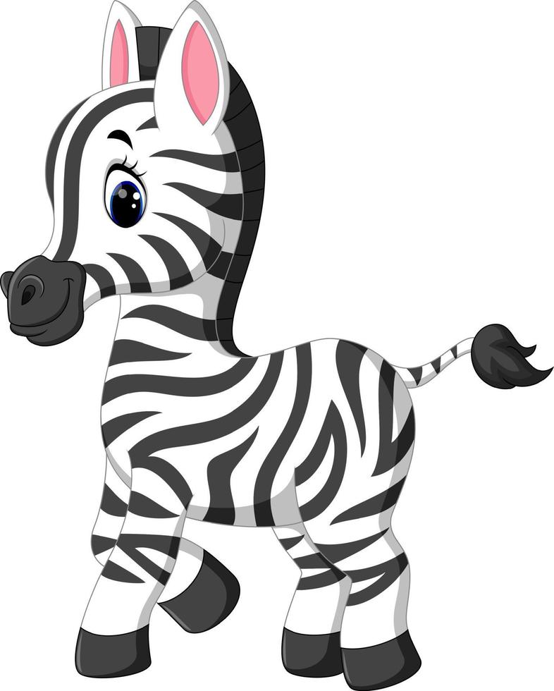 ilustração de desenho de zebra fofo vetor