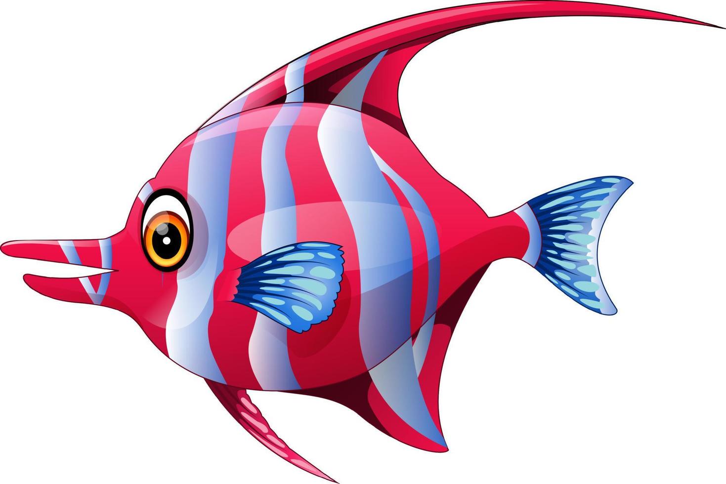 ilustração de desenho animado de peixe fofo vetor