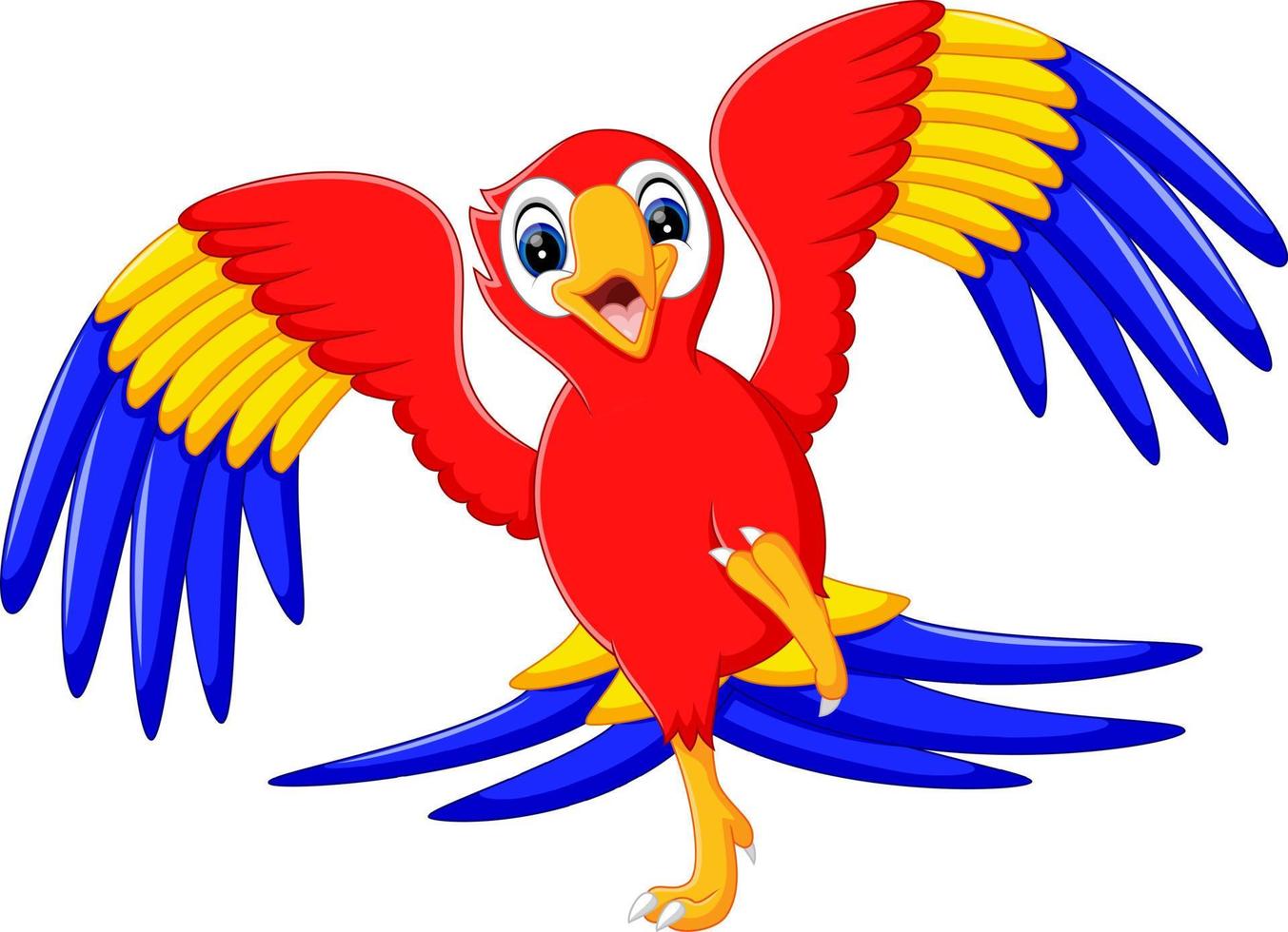 ilustração de desenho de papagaio fofo vetor