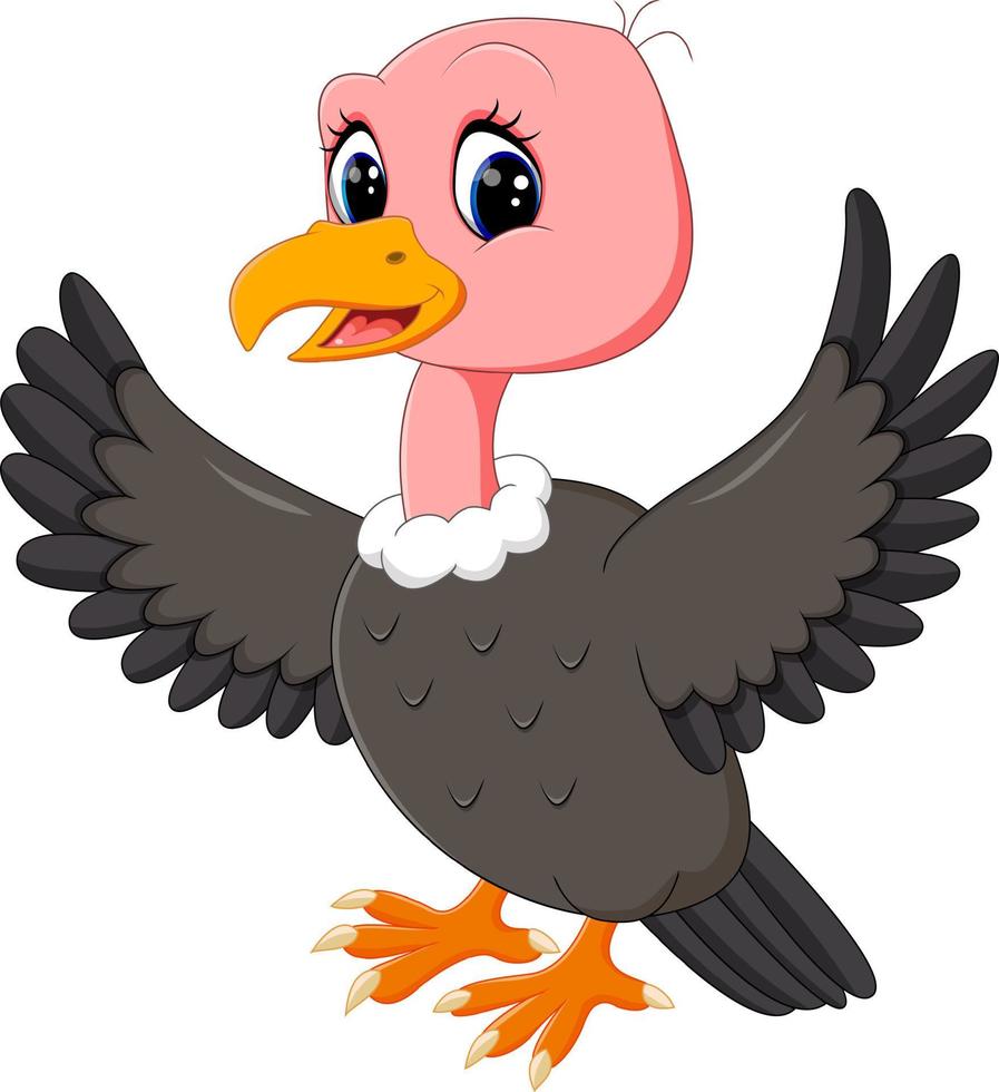 ilustração de desenho animado de abutre vetor