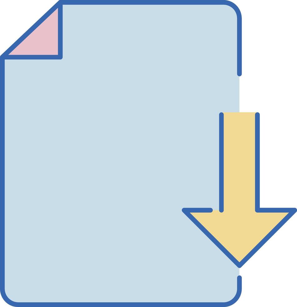 ícone de vetor isolado de download de arquivo que pode facilmente modificar ou editar