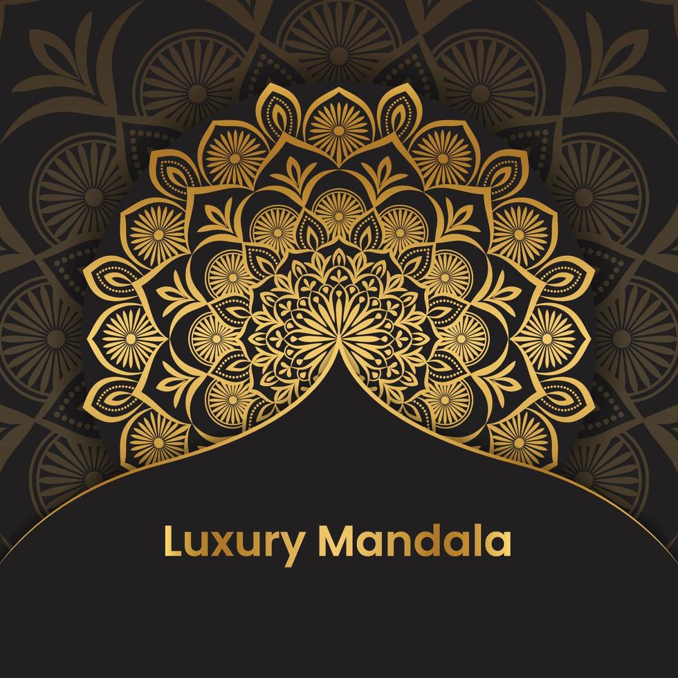 design de fundo de mandala dourada de luxo vetor