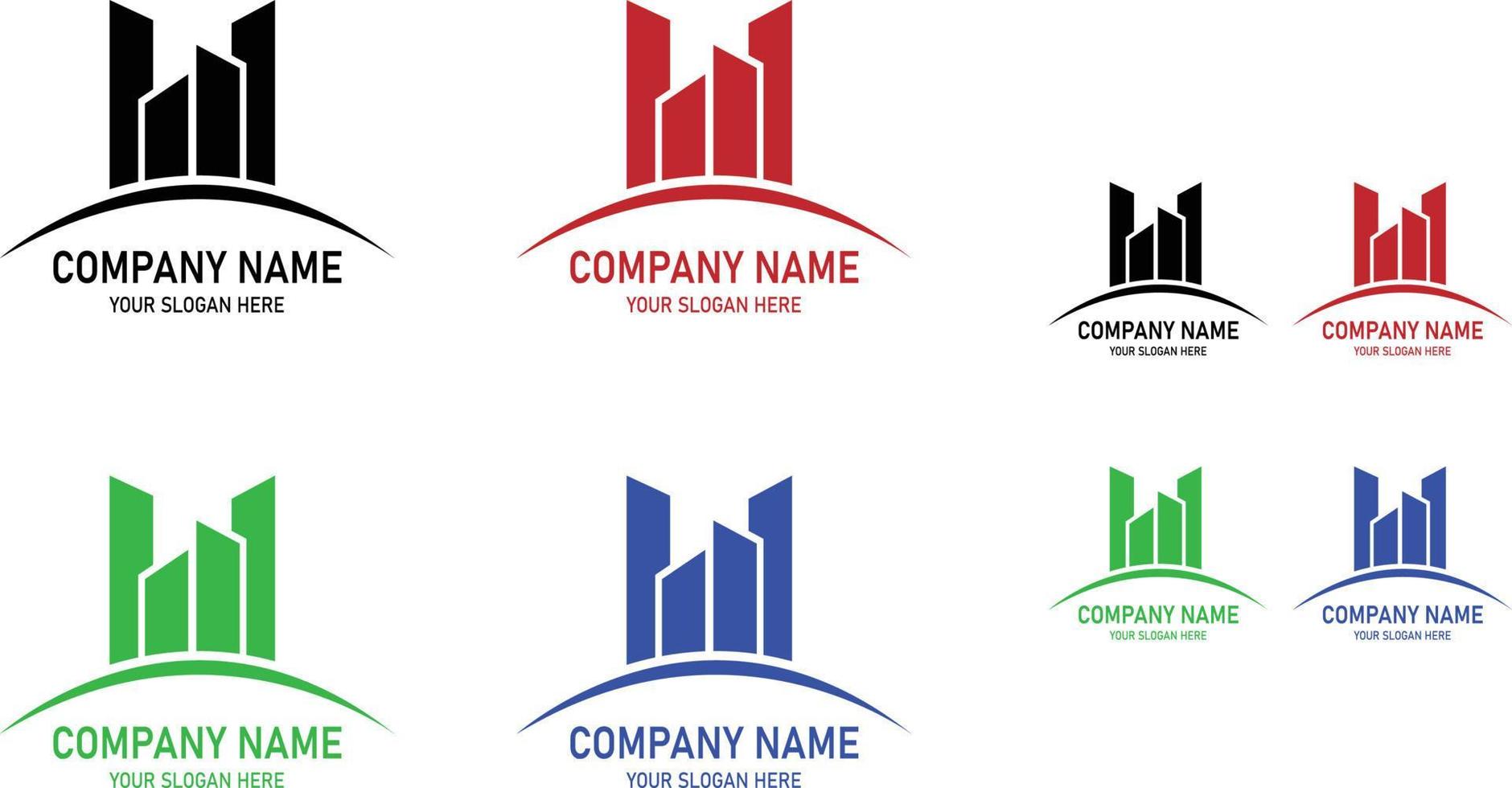 construção de design de logotipo para o seu negócio vetor