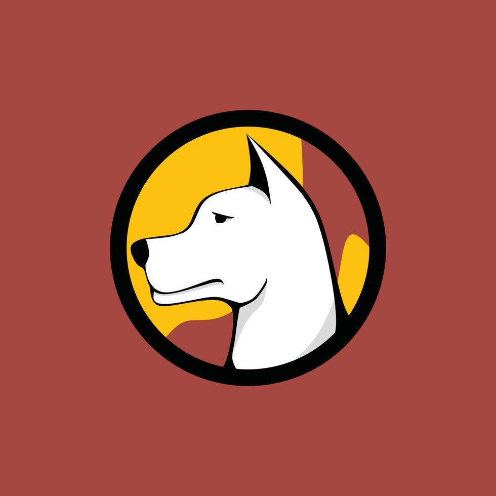 logotipo ou símbolo de cachorro branco vetor