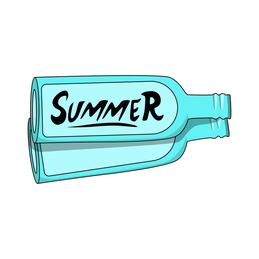 ilustração de garrafa de verão para design de camiseta vetor