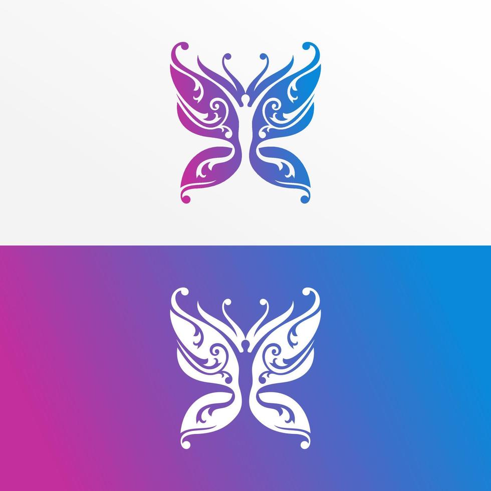 modelo de vetor de design de logotipo de borboleta abstrata