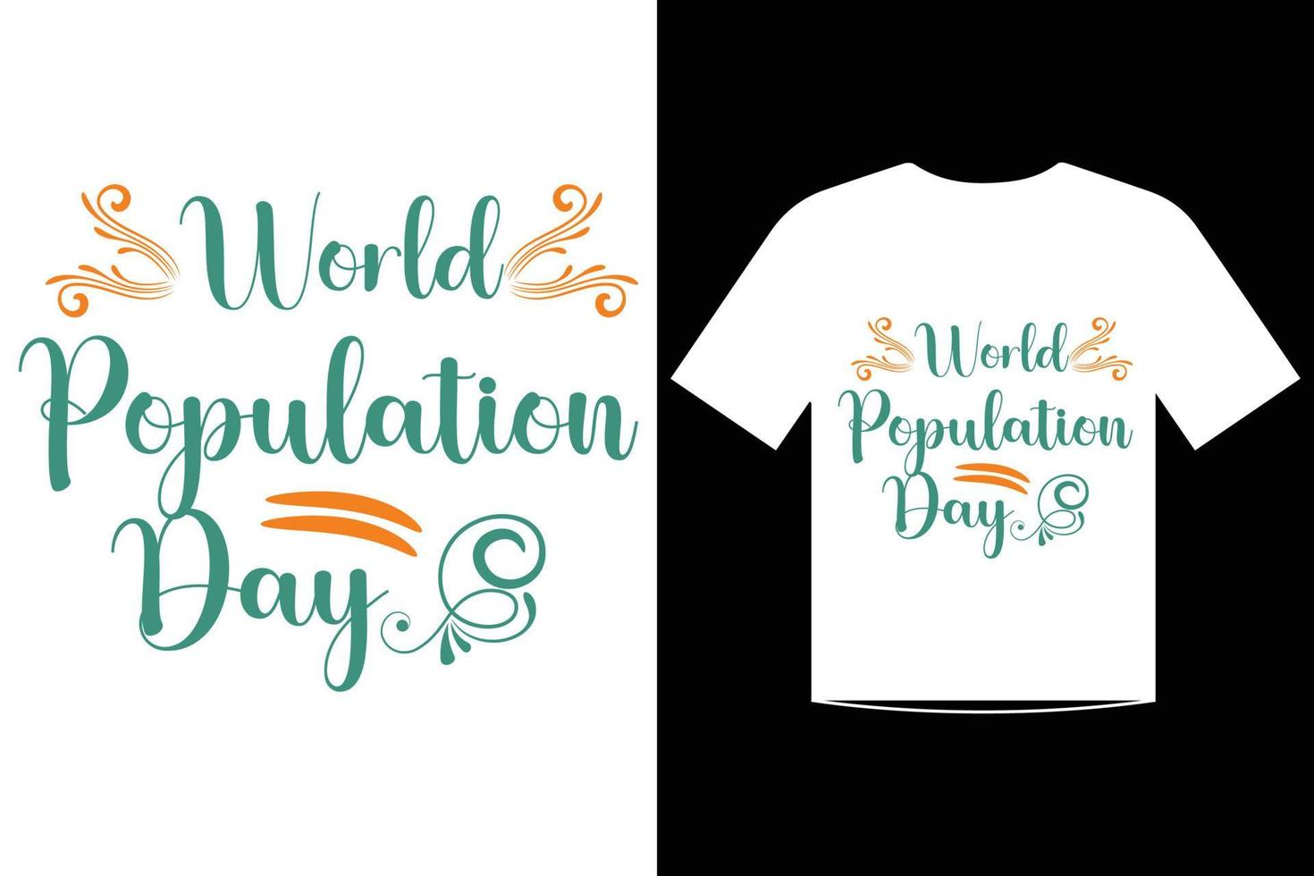 modelo de citações de design de camiseta do dia mundial da população vetor 2022 e mais um ano