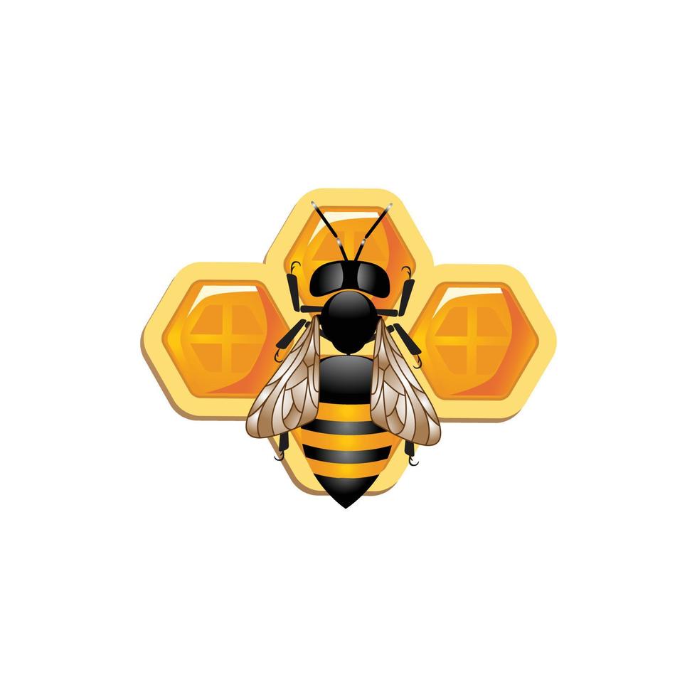 uma imagem de logotipo de vespa realista 3d em um fundo branco vetor