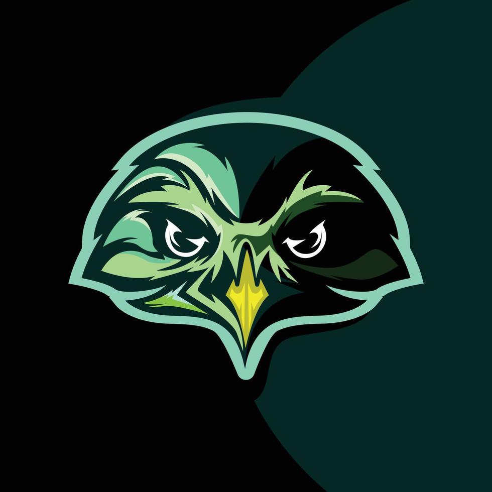 mascote pássaro verde vetor