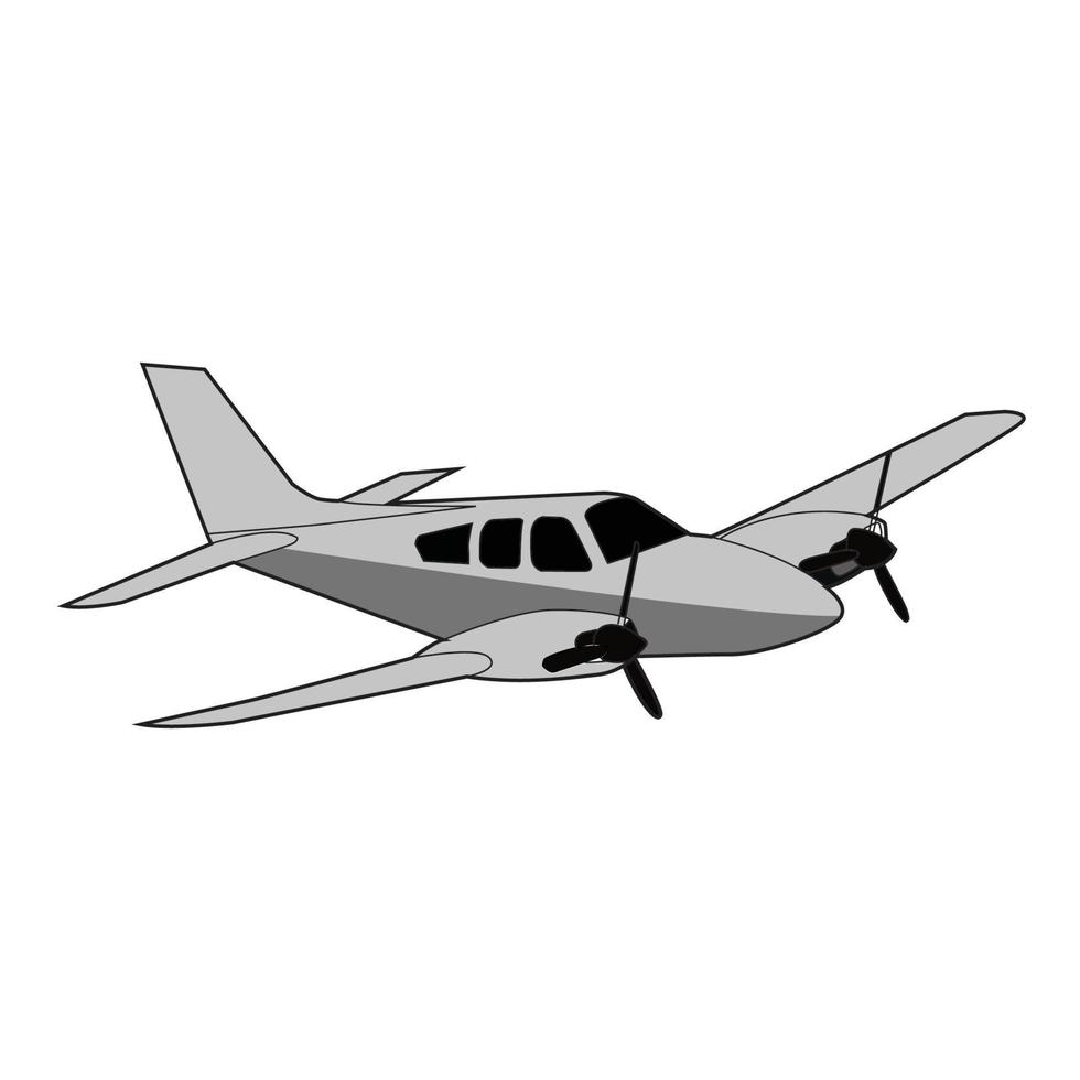 design de vetor de ilustração de avião pequeno
