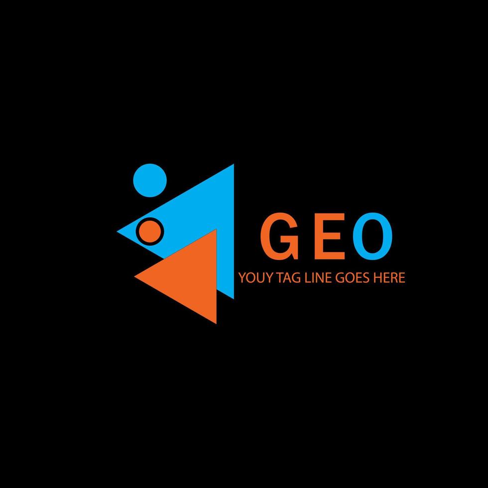 design criativo de logotipo de carta geo com gráfico vetorial vetor