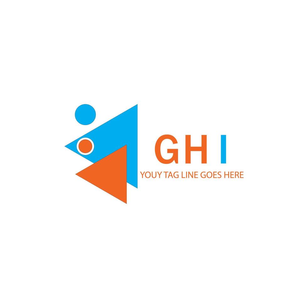 design criativo do logotipo da carta ghi com gráfico vetorial vetor