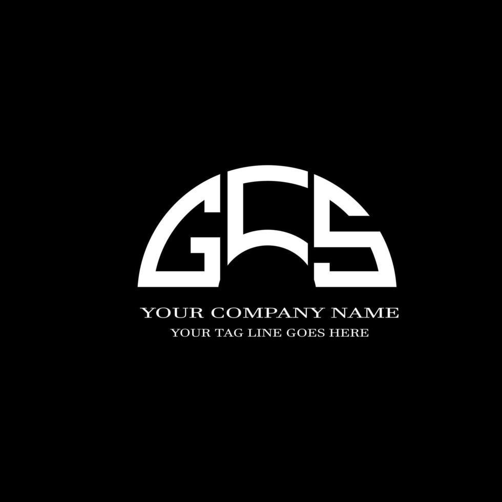 design criativo do logotipo da carta gcs com gráfico vetorial vetor
