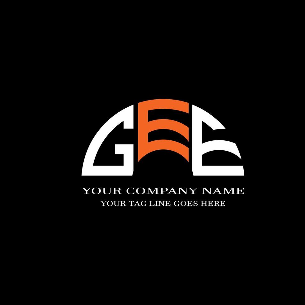 gee design criativo do logotipo da carta com gráfico vetorial vetor