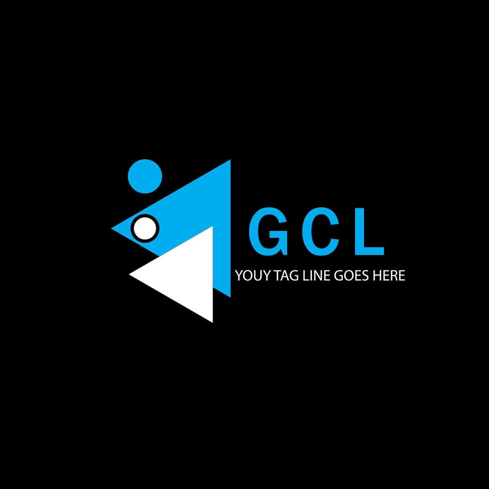 design criativo do logotipo da carta gcl com gráfico vetorial vetor