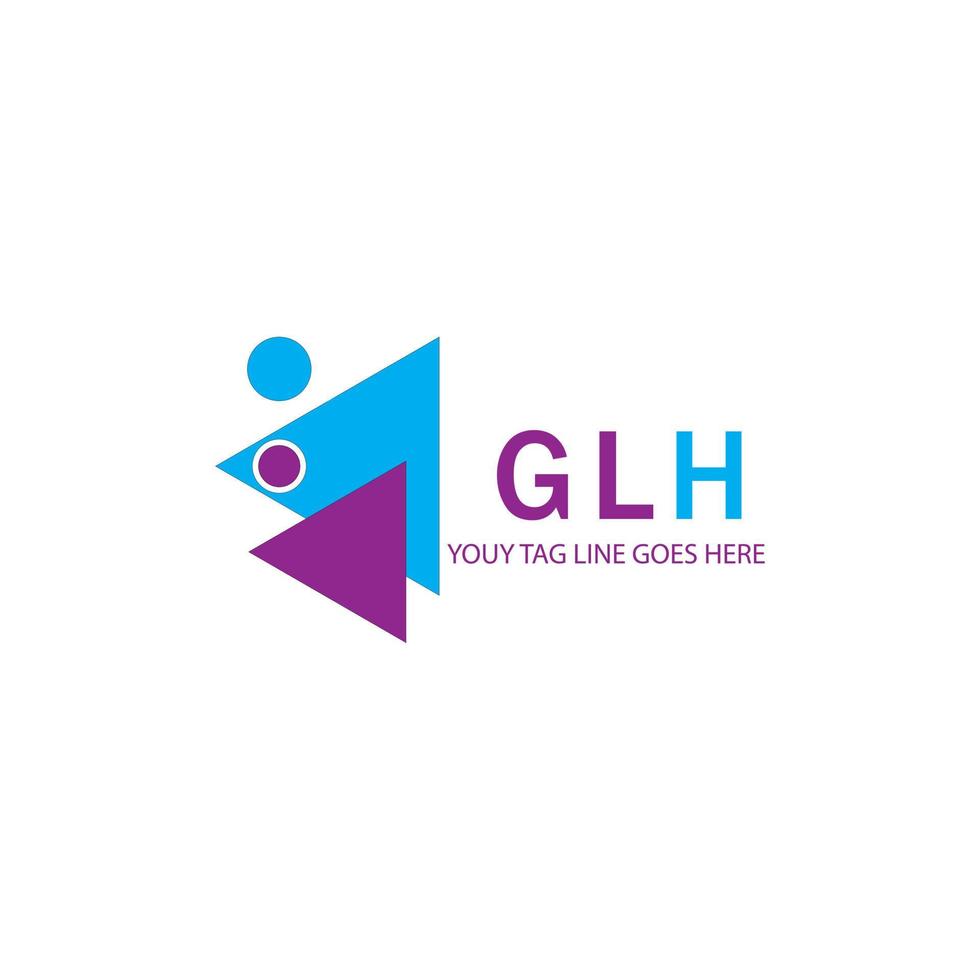 design criativo do logotipo da carta glh com gráfico vetorial vetor