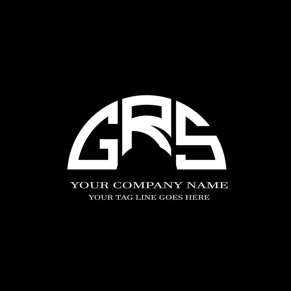 grs carta logotipo design criativo com gráfico vetorial vetor