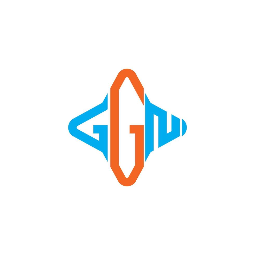 design criativo do logotipo da carta ggn com gráfico vetorial vetor