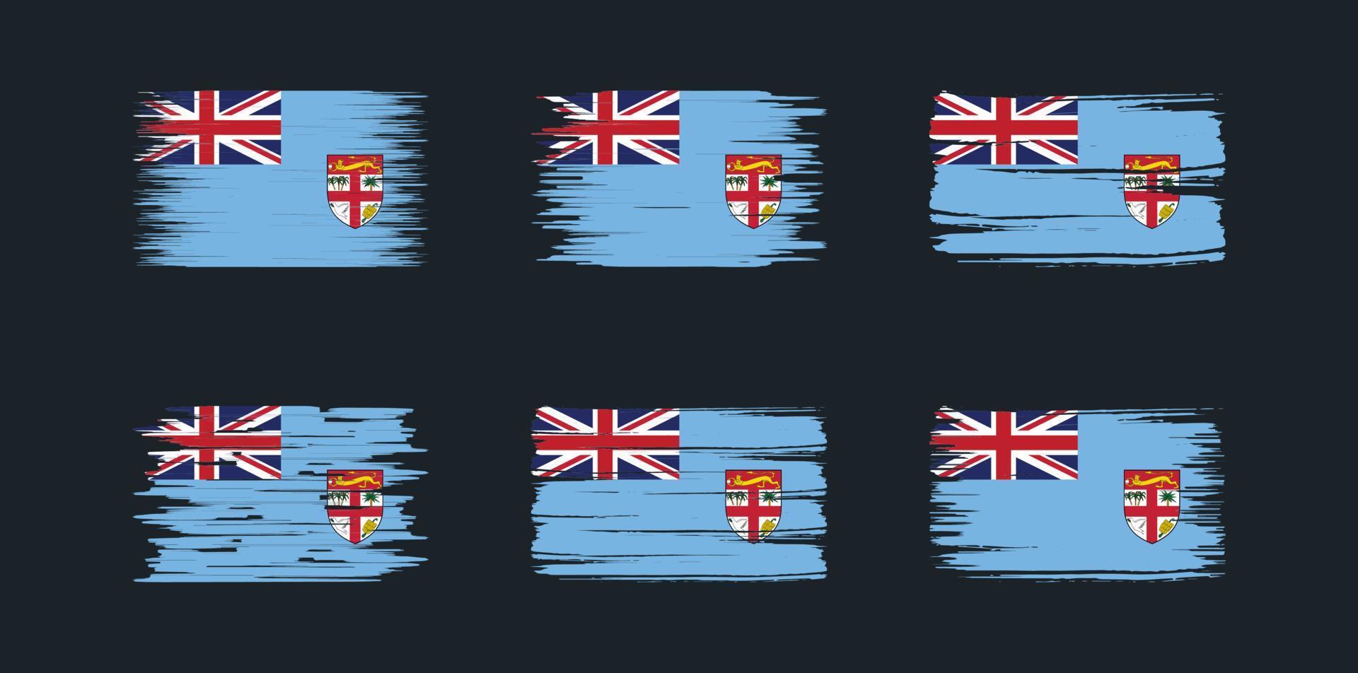 coleção de bandeiras de fiji. bandeira nacional vetor