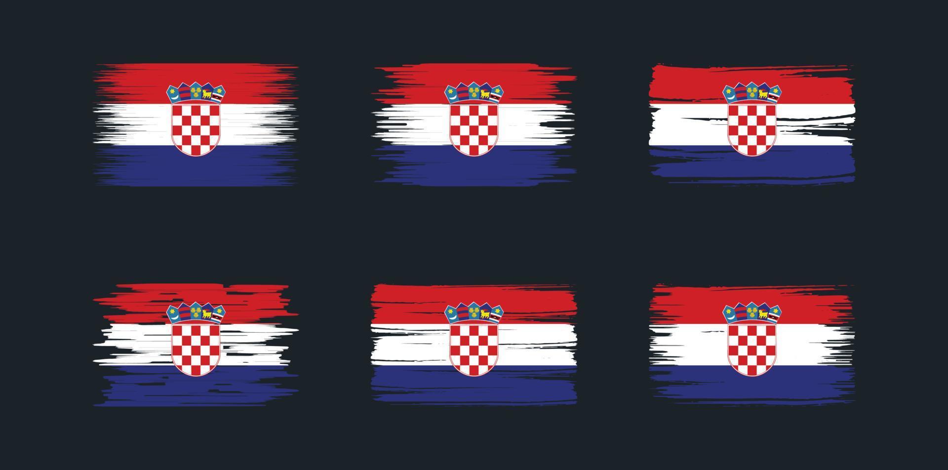 coleção de bandeira da croácia. bandeira nacional vetor